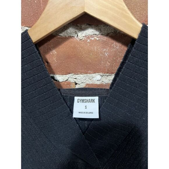 Gymshark Womens Black Knit Pullover Hooded Oversized Sweatshirt Size Small - Picture 3 of 3